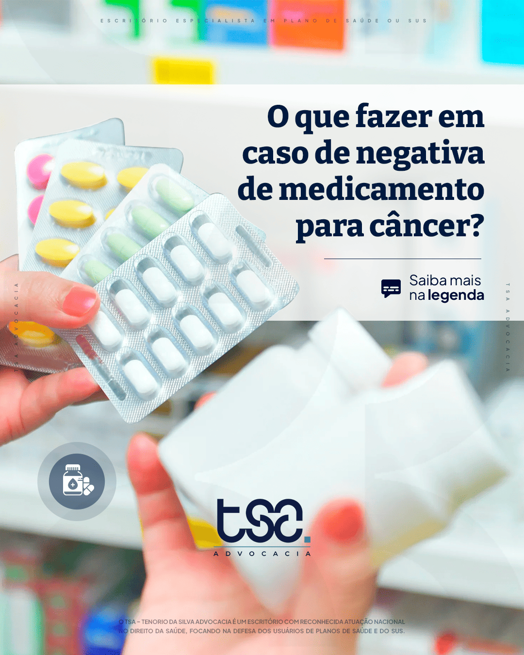 Conte com a nossa ajuda caso você precise conseguir um remédio caro pelo plano