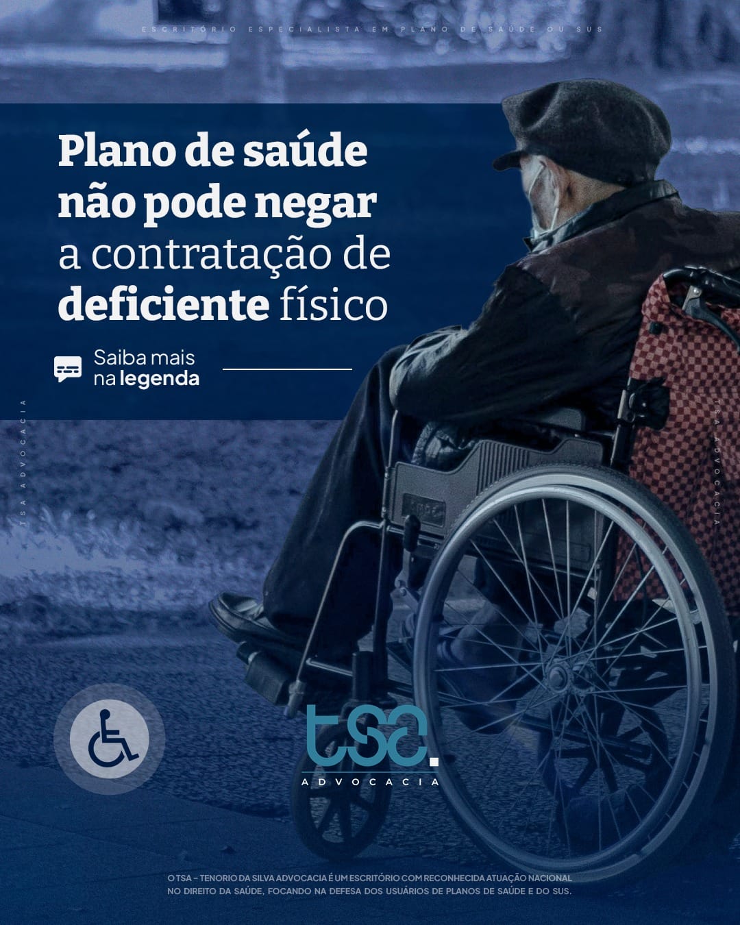 🚨⚖️ SEU PLANO DE SAÚDE NÃO PODE RECUSAR PESSOAS COM DEFICIÊNCIA! ⚖️🚨 Você sabia que negar a contratação de plano de saúde a pessoas com deficiência é prática abusiva e ilegal? 🤔❌ 👉🏼 A Lei Brasileira de Inclusão (Estatuto da Pessoa com Deficiência - Lei nº 13.146/2015) garante igualdade de direitos às pessoas com deficiência, inclusive no acesso à saúde privada. Isso significa que planos de saúde não podem se recusar a contratar, cobrar valores abusivos, impor carências mais longas ou negar cobertura específica pelo simples fato de alguém possuir uma deficiência. 🛡️✅ 🗣️ Caso isso aconteça, você pode e deve procurar auxílio jurídico imediatamente! É direito seu e dever das operadoras cumprirem a legislação. 💬⚖️ 🔎 Fique atento! Denuncie práticas discriminatórias e busque orientação especializada sempre que tiver dúvidas sobre seus direitos. Conte sempre com a ajuda de um advogado especialista em direito da saúde para fazer valer seus direitos na saúde privada! 🙌🏼👩🏽‍⚖️👨🏽‍⚖️