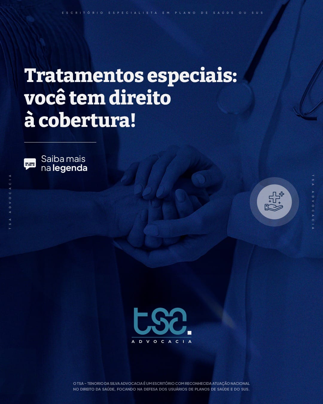 TRATAMENTOS ESPECIAIS: VOCÊ TEM DIREITO À COBERTURA! ⚖️💊 Quando o assunto é saúde, cada caso é único, e muitas vezes o tratamento prescrito pelo médico envolve abordagens especiais e diferenciadas. Mas você sabia que o plano de saúde é obrigado a cobrir esses tratamentos, mesmo que não estejam no rol da ANS ou no contrato? 👉 Tratamentos especiais como: ➡️ Terapias multidisciplinares para Autismo ➡️ Cirurgia robótica ➡️ Medicamentos de alto custo ➡️ Tratamentos experimentais, quando comprovadamente eficazes ➡️ Terapias para doenças raras Se forem recomendados pelo seu médico, você tem o direito de exigir a cobertura! O rol da ANS é exemplificativo, ou seja, ele não pode limitar seu acesso ao tratamento que melhor atende às suas necessidades. A prescrição médica é a maior garantia de que você receberá o cuidado necessário. ⚠️ Se o plano de saúde negar, você pode recorrer judicialmente para assegurar o seu direito. Não aceite limitações injustas! 💪 Lute pelo seu direito à saúde. Um tratamento especial pode ser a chave para a sua recuperação ou qualidade de vida. A Justiça está ao seu lado para garantir que você tenha acesso ao melhor cuidado possível!