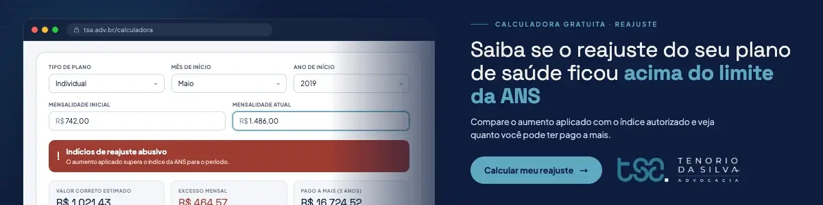 Confira se o reajuste do seu plano de saúde foi abusivo. Acesso o nosso simulador e veja rapidamente se você sofreu com um reajuste abusivo na mensalidade do seu plano de saúde.